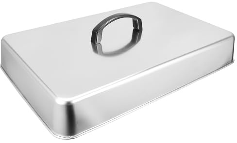 Generic Heavy Duty Stainless Steel Basting Cover, Rectangular Cheese Melting Dome for Flat Top Griddle and Steak Grilling Outdoors