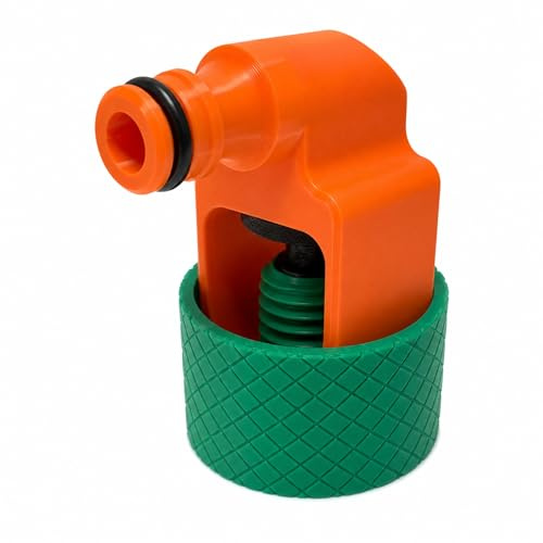 Indoor Tap to Garden Hose Connector with Adjustable Flow Control – Angled Outlet Kitchen Mixer Tap Hose Adapter – Fits Standard Quick-Fit Hoses – Watering, Cleaning & Pet Rinsing