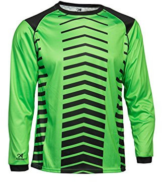 Asioka 156/17 Camiseta de Portero de Mangas Largas, Unisex Adulto, Verde (Flúor) / Negro, L