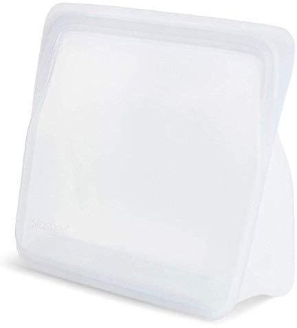 Stasher 960 Sac de rangement en silicone alimentaire réutilisable Transparent 20,95 x 21,60 cm