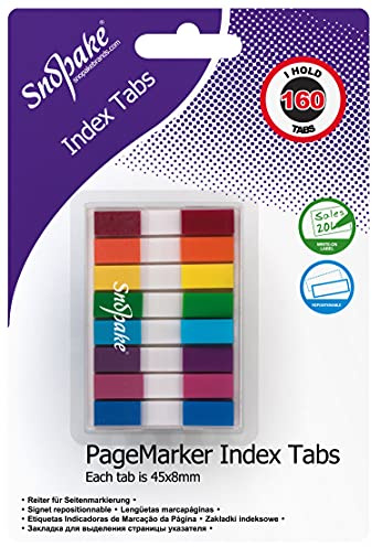 Snopake 15845 Index-Seitenmarker, mit farbkodierten Spitzen, 45 x 8 mm