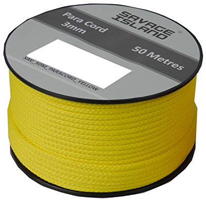 Savage Island 50m Spule Paracord 3mm für Camping Outdoor Basteln Gärtnern Survival Arrmy Heimwerken Bivak Hängematte Zelten Flechtleine Allzweckseil