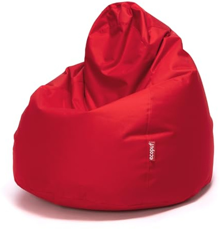Ecopuf Fuzzy | Puff Fåtölj - Inomhus & Utomhus - Rivsäker Fläckbeständig - Dubbel Dragkedja Polystyren Vaddering - Dim 80 x 110 cm