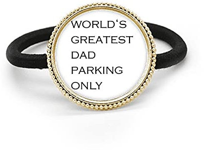 World's Greatest Dad Festival Citazione per capelli in metallo argentato e fascia in gomma