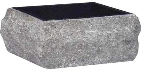 vidaXL Handfat svart 30x30x13 cm marmor