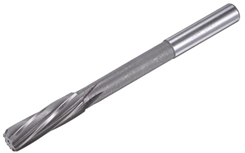 sourcing map Reibahlen, 14 mm H7 4241 Hochgeschwindigkeitsstahl, Spiralnuten, Drehmaschine, Reibahle, Frässchneider