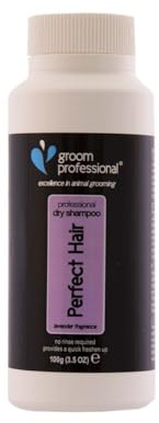 GROOM PROFESSIONAL Perfect Hair Hundetrocken-Shampoo – wasserloses Trockenshampoo für Hunde – Pulverform Shampoo für Hunde – reinigt und pflegt – schnelle und einfache Pflege zwischen den Bädern, 100