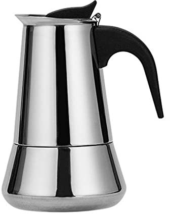 OQHAIR Cafetera clásica Cafetera Italiana de Acero Inoxidable 304 Olla Moka Fácil de Limpiar Adecuada para cocinas de inducción de Fuego Horno de cerámica y Estufa de Gas 100 ml (300 ml)