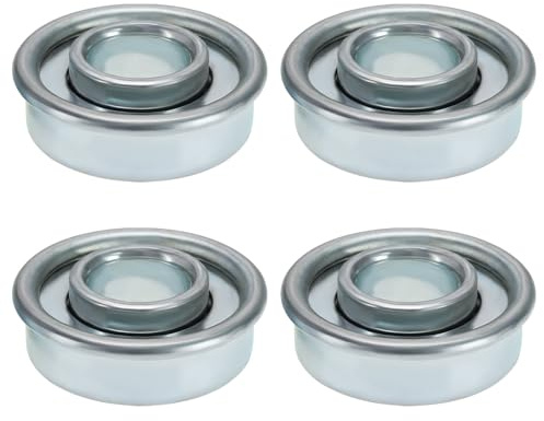 YINETTECH Roulements de Roue pour Tracteurs de Pelouse 4 Pièces Roulement de Roue de Tondeuse à Gazon Roulement en Acier 28.6mm OD 12.7mm ID Argent
