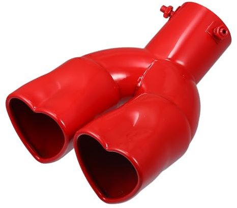 A ABSOPRO Punta De Escape De Coche Corazón 1Pc Para Mejorar Sonido | Diámetro Exterior 2.48, Salida 2.64X2.36, Longitud 8.54, Ajuste 1.50-2.28, Reducción De Ruido