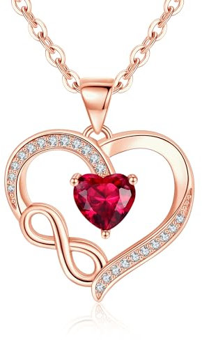 Tusuzik Halskette Damen Silber 925 Herzkette Muttertagsgeschenk Halsketten mit Unendlichkeitszeichen Schmuck Kleine Geschenke für Frauen Geschenk Freundin