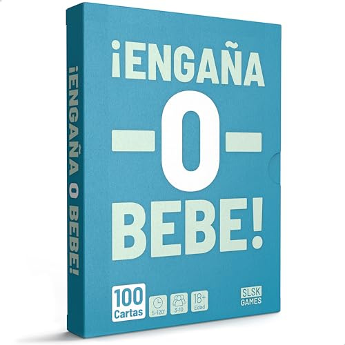 ¡Engaña o bebe! - El juego de fiesta más divertido - Juego de beber con 100 cartas - Juego de beber - Juego de cartas - Juego de fiesta para adultos - a partir de 18 años - Versión española