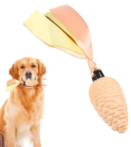 Buerfu Tannenzapfen-Kauspielzeug, quietschendes Seil-Kauspielzeug für Hunde mit Beißstreifen, weiches Haustierspielzeug für Welpen und Hunde, energieverbrauchende Spielzeit, Mundgesundheit und