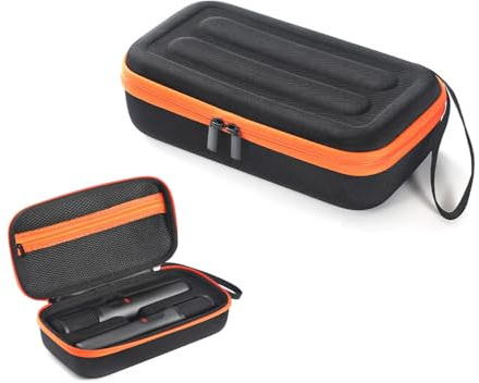 OURHZTB Custodia per microfono compatibile con microfono wireless JBL Party Box, organizer portatile da viaggio rigido per 1 paio di microfoni Bluetooth, Nero , custodia per il trasporto