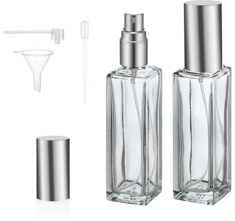 Set di Atomizzatori Profumo Portatili, 2 Pezzi Nebulizzatore Porta Profumo Ricaricabile Portatile Bottiglia Spray Vuote, Spruzzino Atomizzatore di Profumo for Perfumes, Essential Oils