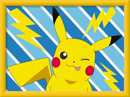 Ravensburger CreArt Pokémon Freches Pikachu - Malen nach Zahlen ab 9 Jahre | Pokémon Malset mit Rahmen, Pinsel und Acrylfarben, Geschenk für Mädchen und Jungen