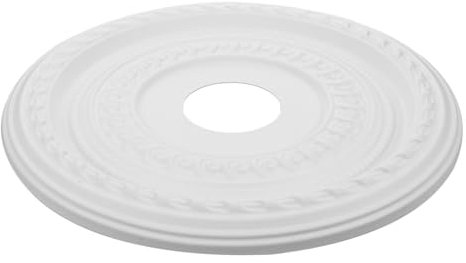 TOPBATHY Weiße PU Deckenrosette mit Reliefiertem Französischem Kristall Design Deckenverzierung Installieren für Wohnzimmer Schlafzimmer Esszimmer und Büro Geeignet