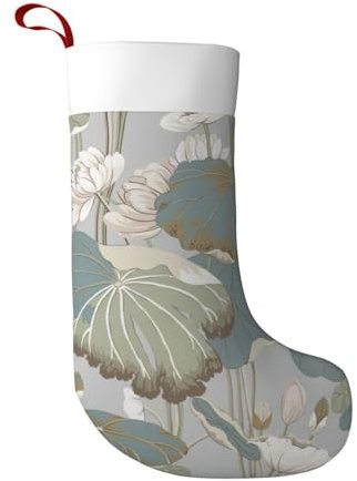 BREAUX Weihnachtsstrumpfhose mit schwarzer Lilienfüllung, ultraweiche Samt-Weihnachtsstrümpfe, Kamindekoration, 45 cm