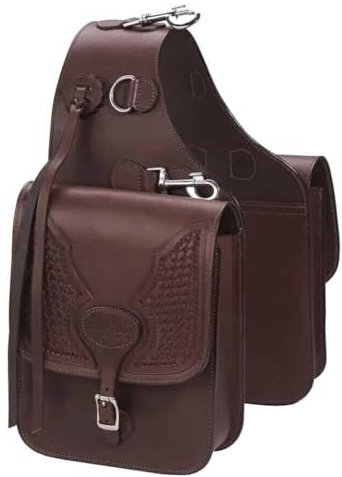 EQUIEMPRESS Western Satteltasche aus Leder für Pferde | Reitspaß, Wanderritt, geeignet für Reiten und Fassrennen | Satteltasche mit verstellbarem Riemen, Größe: 10x10x3 AZ-19