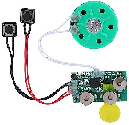 VELATEMOR 4 Minuten Rekord -Soundmodul, DIY -Grußkartenchip, Aufstellbare Grußkarten Sprachklang -Sprachgrußkarte für Handwerk, Weihnachtskarten, Schmuckschachteln