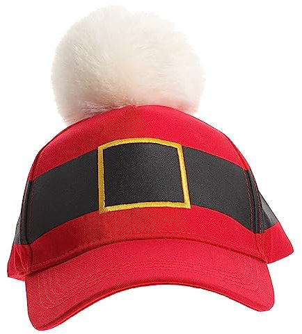 BESPORTBLE Verstellbare Weihnachts Baseballmütze Aus Nylon Mit Plüschbommel Unisex Weihnachtsmütze Für Damen Herren Und Kinder Geeignet Für Weihnachtsfeiern Und Urlaub