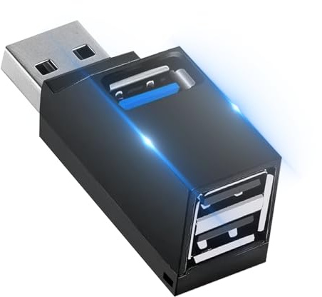 SUNNIFLY 3 in 1 mini USB Hub mit Erweiterung Adapter, kompatibel mit USB-Stick, Tastatur, Maus, USB-Headset, Drucker für Desktop- und Laptop-Computer (1xUSB3.0, 2xUSB2.0)