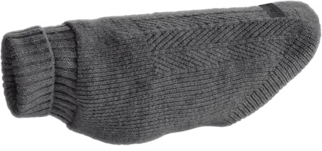 Hunter Hundepullover GENF, Farbe: anthrazit, Strickpullover für kalte Tage, weich, anschmiegsam, recyceltes Polyester, waschbar, umgschlagbarer Halskragen, hohe Elastizität, Größe: 60
