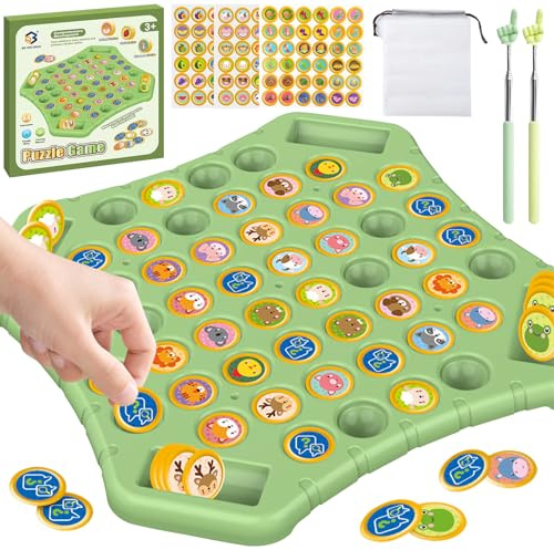 Flip Chess Memory Memory Spiel Flip Schachspiel Früchte Tier Memory Schach Spie Motorikspielzeug Family Brettspiele für Gedächtnis Schach Lernspielzeug Geburtstagsgeschenke