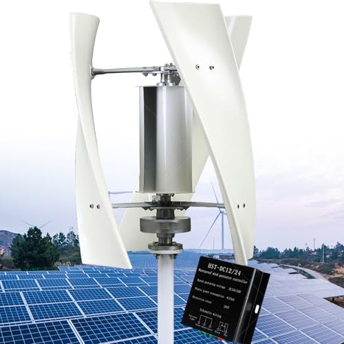 Vindkraftverk, 12 000W Magnetisk vindturbin för hemmabruk, utan buller 12 V - 220 V vertikal vindturbin med kontroll för marin, husbil, hem, trädgårdsbelysning