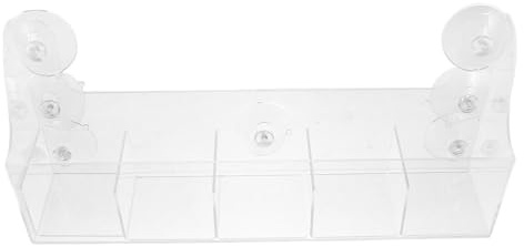 LIFKOME Estante para Nevera con Ventosa Organizador Acrílico Transparente con Separadores Móviles Soporte para Botellas de Aceite y Especias Estante para Puerta de Frigorífico