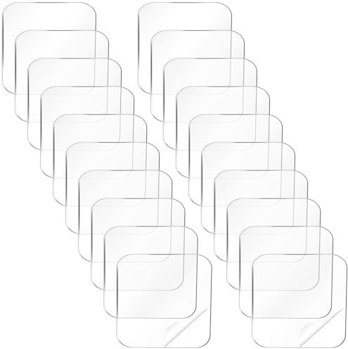 APLZGMG 20 Stück Klebepads Doppelseitig Extra Stark, Wasserfeste Doppelseitiges Klebeband, Quadratische Nano Klebeband Spurloses für Teppich, Fliesen, Küche, Zuhause, Auto, DIY Büro, Boden, Hängend