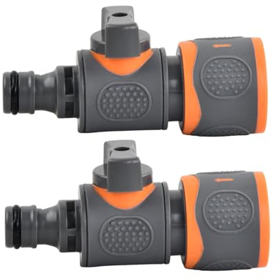2 PCS on/Off Valve for Car Wash Water Pipe Hose Connector Garden Water Pipe Connector Quick Connecting Valve