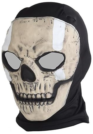 PBTMCD Demi-Masque De Camouflage Tactique avec Protège-Dents en Silicone – Système Respiratoire Ventilé Et Capuche Élastique Douce(Black)