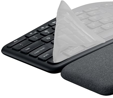 kwmobile Silikonskydd för tangentbord till Logitech ERGO K860 - QWERTY US tangentbordsöverdrag - Transparent