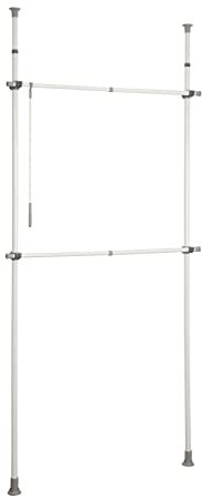Wenko WK50610 Klädstänger, 11 x 120 x 300 cm, Grå, Vit
