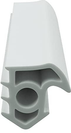 DIWARO® Stahlzargen-Dichtung SZ126 | grau und weiß | 5 lfm für Haus- und Innentüren. Zum Schallschutz und abdichten der Tür. Bestehend aus TPE (Thermoplastischen Elastomer)