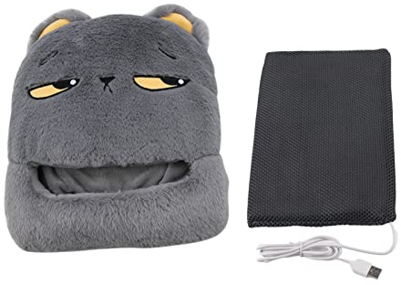 USB-Fußwärmer mit Cartoon-Muster für kalte Füße Flanellkissen abnehmbar für Home Office Travel wiederaufladbar über Power Bank oder Computer