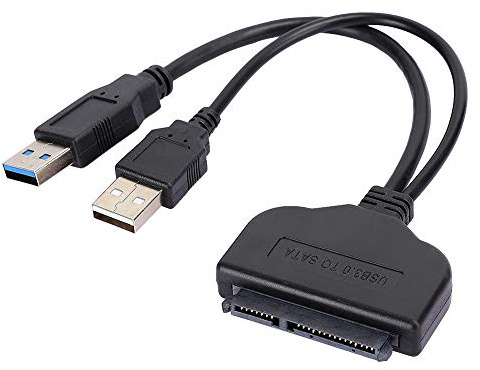 Dilwe Cable USB 3.0 a SATA compatible con discos duros convertidor externo de más de 2TB para convertidor de cable adaptador de transferencia de datos SSD/HDD