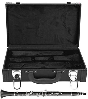 Wasserdichter Klarinettenkoffer klarinettenkoffer hartschale für b klarinette Kunstleder-Hartschalen-Musikinstrumentenkoffer mit Griff Schwarzes, robustes Accessoires voor koperblaasinstrumenten