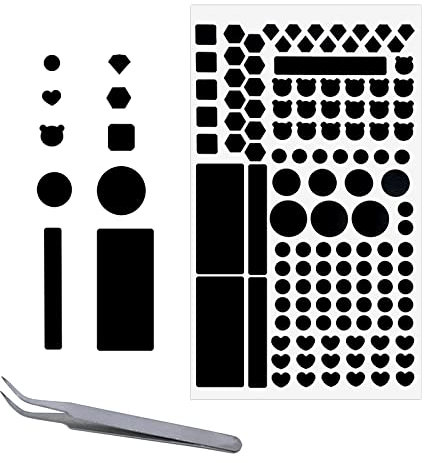 Abdunklungsfolie Black Out-Edition - Lichtdimmer Folie, LED Abdeckung für Router, Verdunkler, Dimming Sticker, Dim Aufkleber, Fernsehlicht Abkleben - Filterset 123 Stück