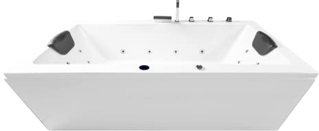 Basera® BASIC Indoor Whirlpool Badewanne Naxos (180 x 80 cm)