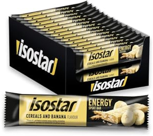 Isostar Barres Sport energy Banane - Lot de 30 Barres Nutritives energétiques - 30 x 40 g