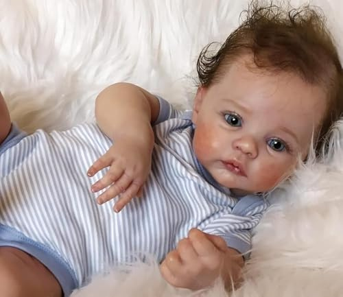 BNNPUU Reborn Babys Mädchen Alle Silikon Körper Waschbare Newborn Lebensecht Puppe Reborn Baby Kids that Look real Life Girls Open Eyes