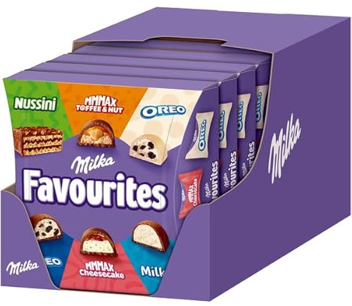 Milka Favourites Mischung von gefüllten Schokoladen, 8er Pack (8 x 158g)