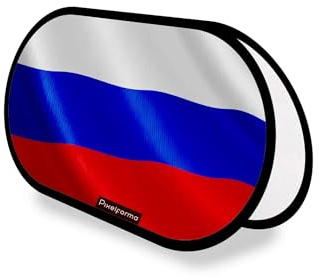 Soporte publicitario ovalado Bandera de Rusia 70x120cm