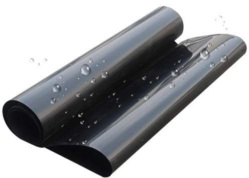 Gartenteichfolie Undurchlässig Teichfolie Schwarz HDPE 0.2mm Stärke Frost- Und Witterungsbeständig Gartenfolie Teichfolie Unkrautfolie Mulchfolie - 3x5m 4x5m 5x7m 6x6m 7x8m 8x10m(Größe:10x20m/33x66ft)
