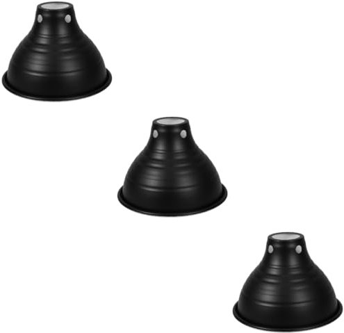 Alipis 3 Pièces luminaires pour reptiles de lampe reptile tortue UV lampe de poche animal de compagnie protecteur d'abat-jour reptile Abat-jour lampe chauffante reptile le fer Black