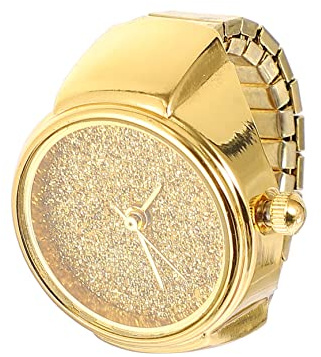 SOIMISS 2stücke Chic Glitter Ringuhr Für Frauen Und Männer Elegante Fingeruhr Mit Elastischem Band Für Jeden Anlass Stilvolles Design Mit Einfacher Handhabung