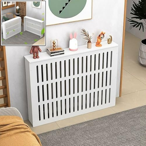 MDF Heizkörperverkleidung,Verkleidung Heizkörper,Heizung Abdeckung,Lamellen-Design,Heizungsabdeckung,Heizungsverkleidung Heizkörperabdeckung,für Schlafzimmer Wohnzimmer(L70*H70*T20CM/27*27*8IN)