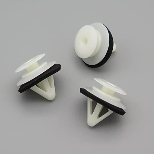 VVO Fasteners- White Plastic Side Skirt, Sill Moulding Cover Trim Clips for Mazda MX-5, 3, RX-8, 2, (Pack of 10)